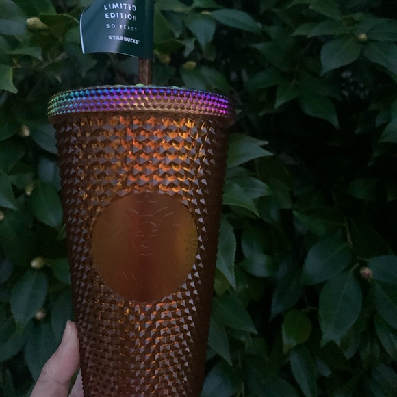 New Starbucks 2021 grande studded copper 16 oz tumbler - Picture 10 of 11